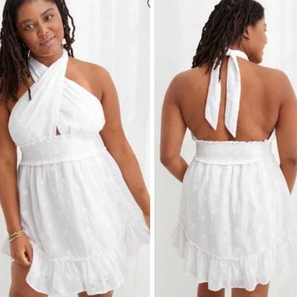 NWT ARIE Spring Fling Halter Eyelet Sun Dress - Picture 2 of 10